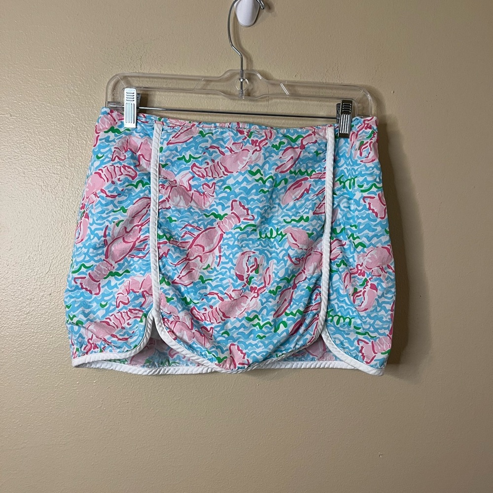Lilly Pulitzer Pink and Blue Midi Skirt
